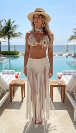 Alternative view of Conjunto em crochet Maresias