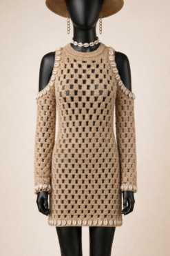 Alternative view of Vestido em Crochet Duna