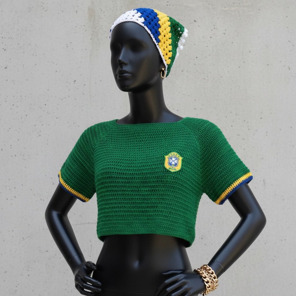 Cropped em Crochet Hexa - Imagem 6