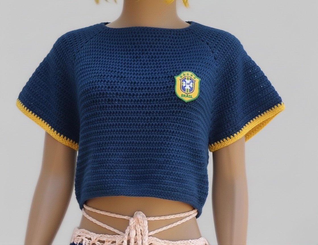 Cropped em Crochet Hexa - Imagem 5