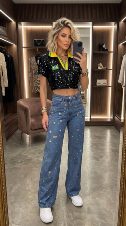 Cropped Paetês Brasil